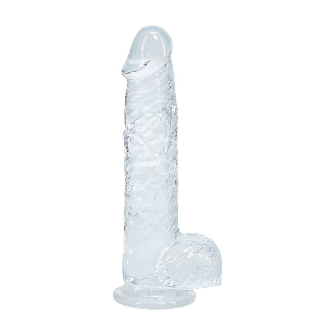 Realistic Dildo with Balls - 5 / 12,7 cm - Transparent - Image 5