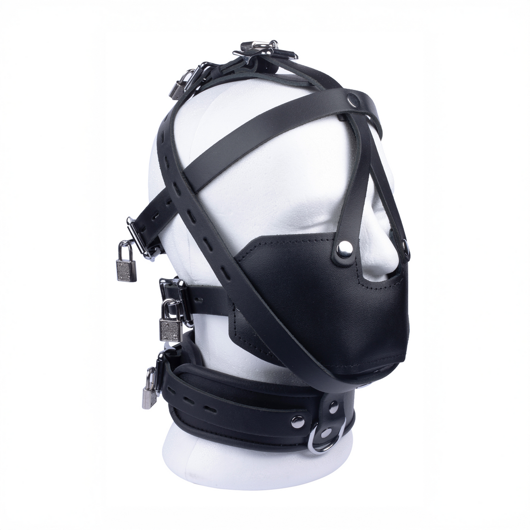 Leather Mask - Black - Image 3