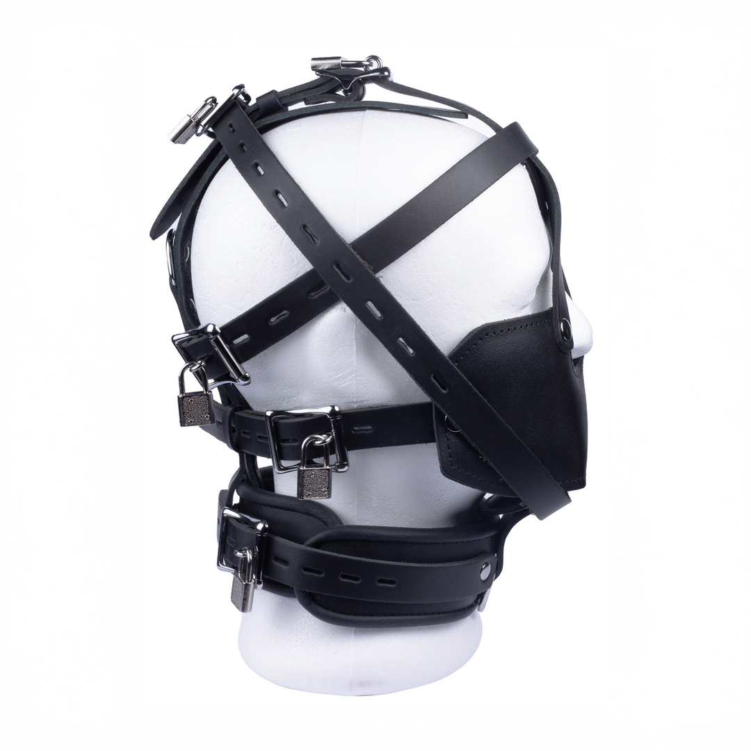 Leather Mask - Black - Image 4