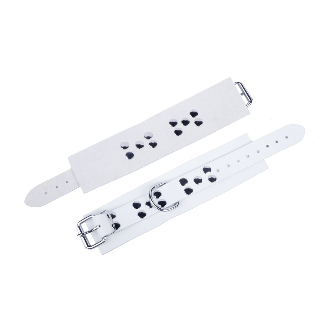 Ultra Leather Handcuffs - White - Image 3