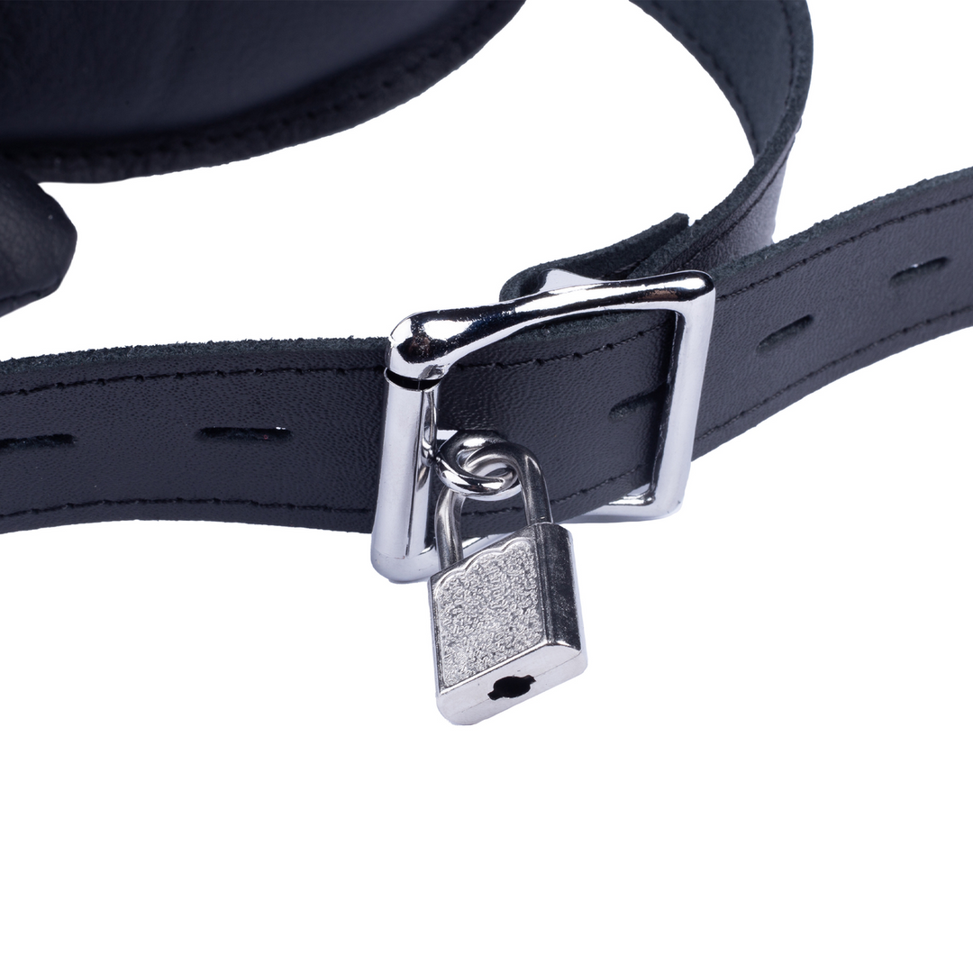 Leather Gag - Black - Image 5