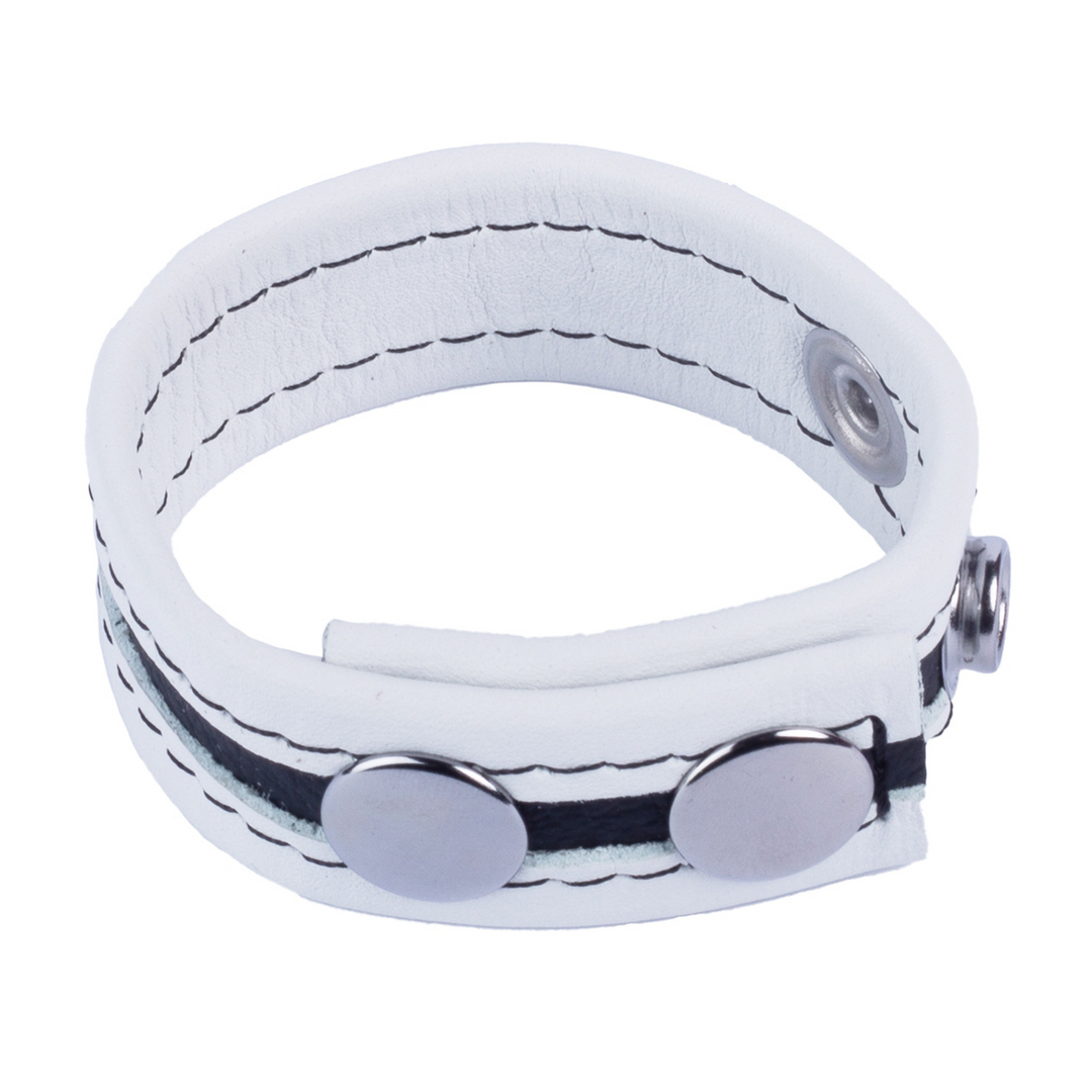 Tippy - Leather Cockring - White - Image 2