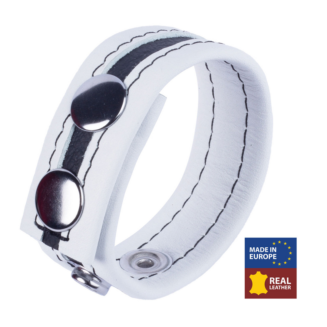 Tippy - Leather Cockring - White