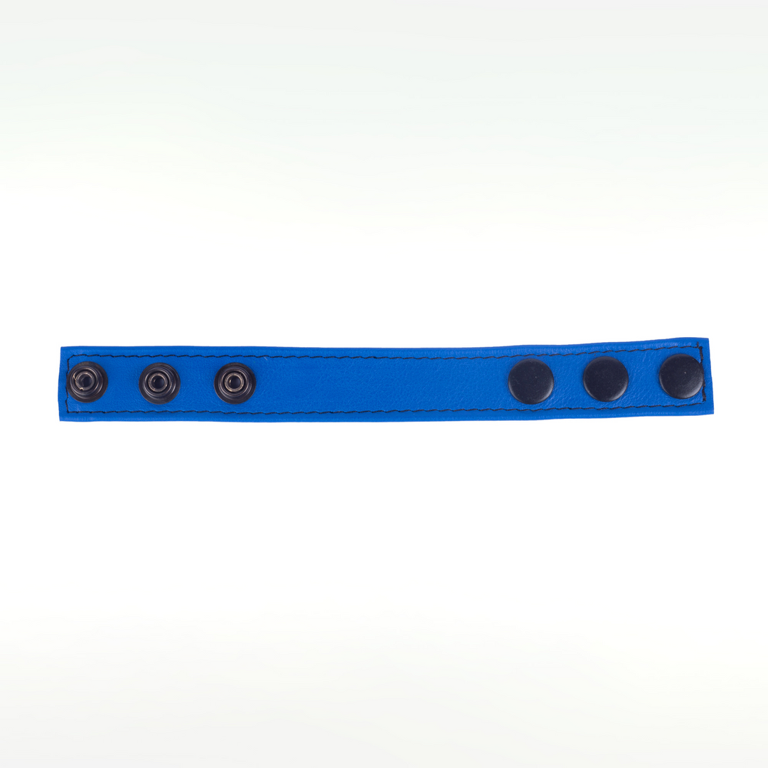 Cocky - Adjustable Leather Cockring - Blue - Image 3