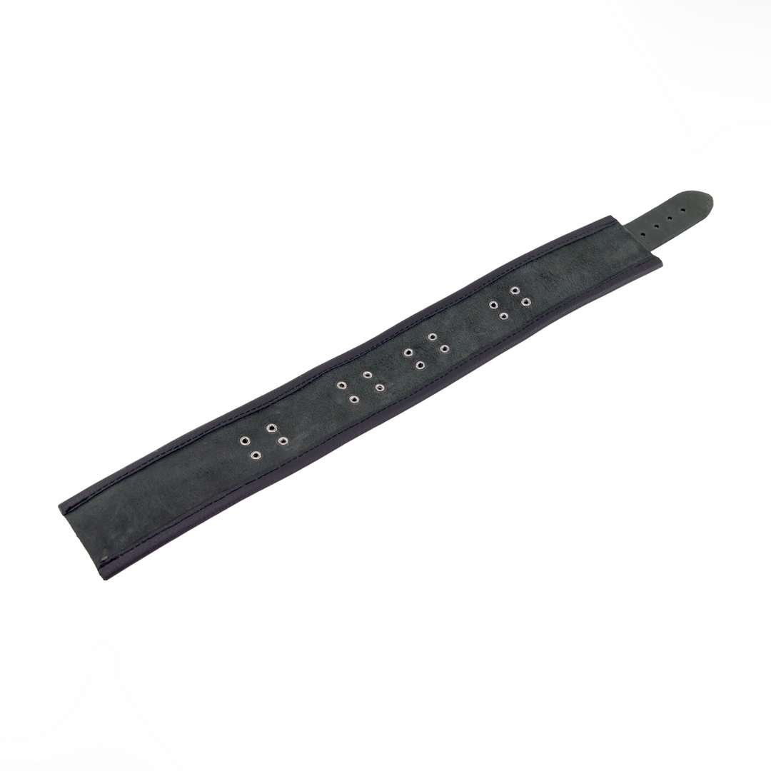 Leather Necklace 3 D Rings - Black - Image 4