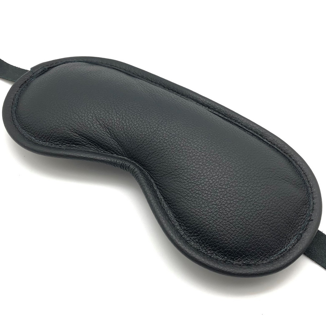 Blind Up - Padded Leather Eye Mask - Black - Image 2