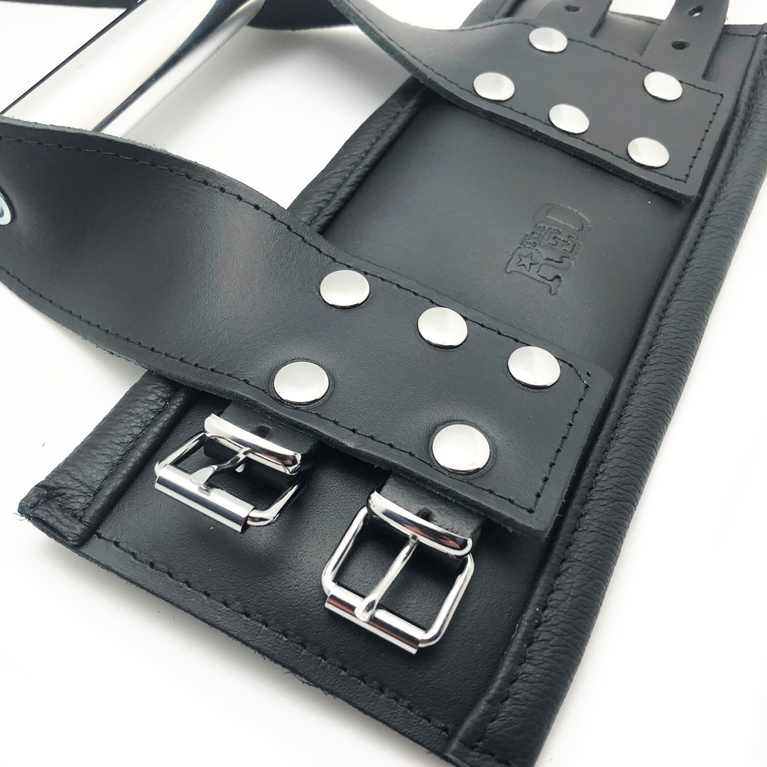 Deluxe Leather Suspension Handcuffs - Black - Image 4