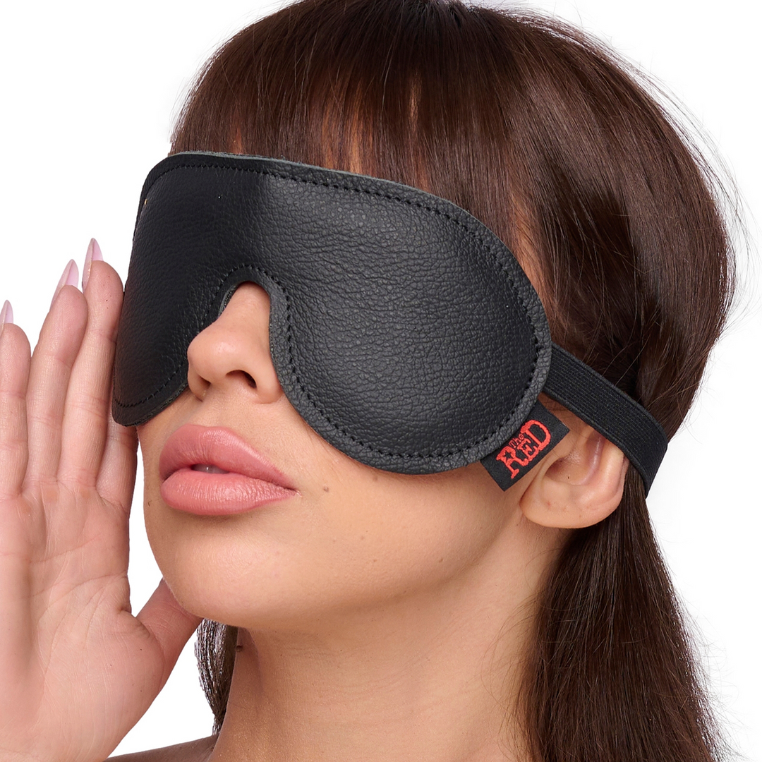 Leather Eye Mask - Black - Image 2