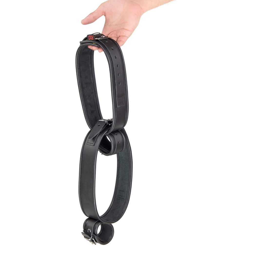 Leather Thigh and Hand Restraints - Black - Image 4