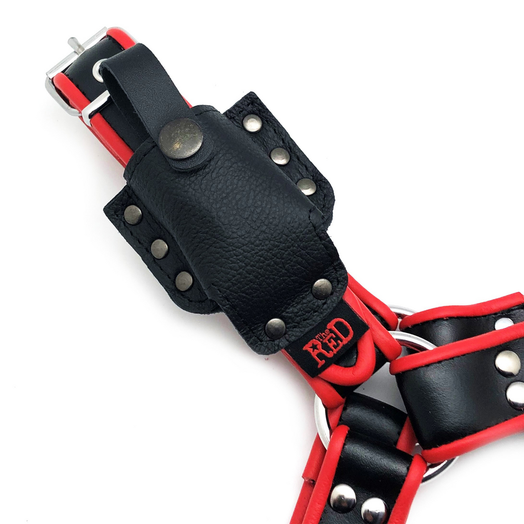 Leather Aroma Bottle Holder for Harness - Black - Image 3