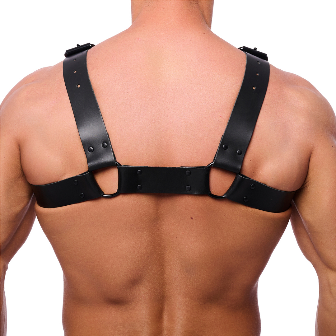 Bulldog Leather Harness - L/XL - Black - Image 2
