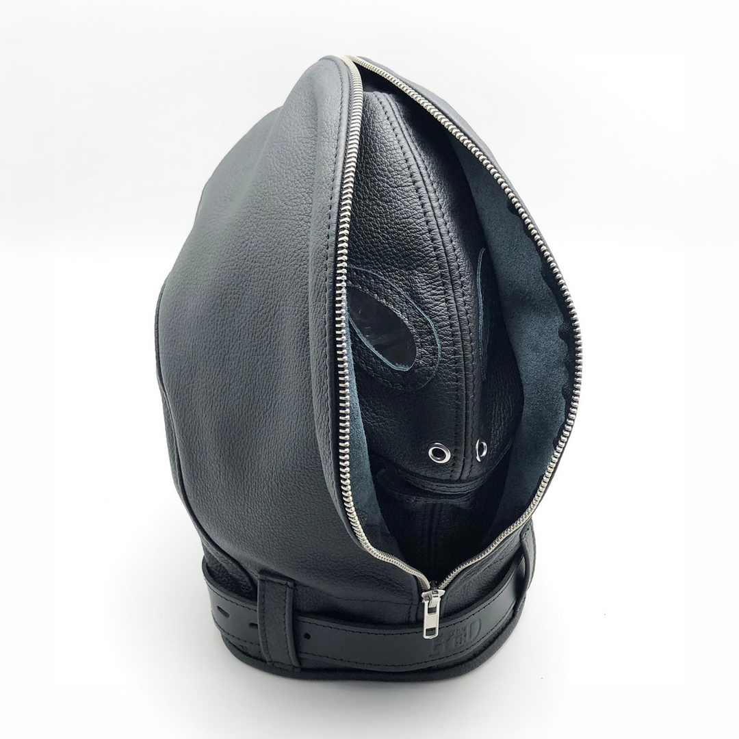 Sensorial Leather Balaclava - Black - Image 2