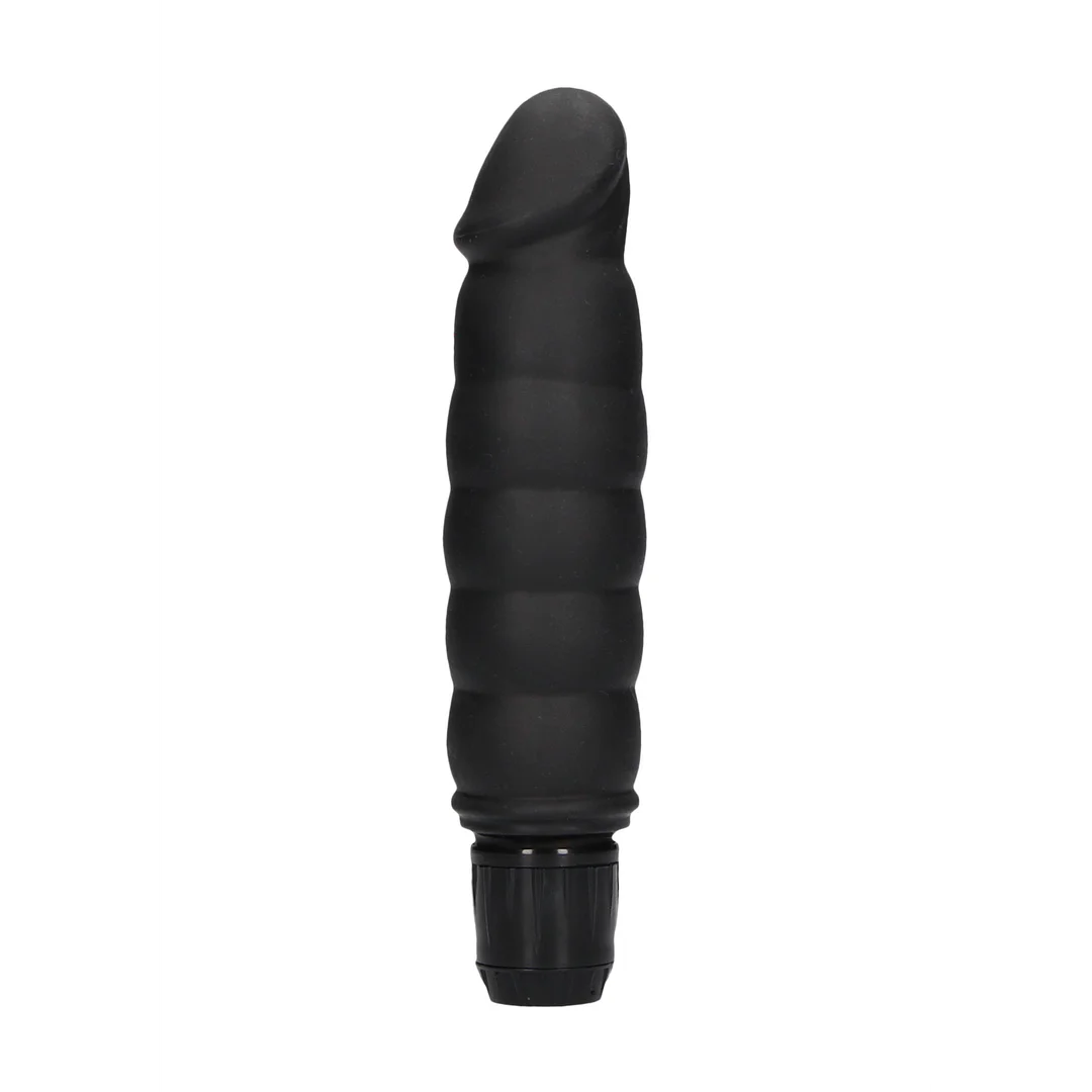 Ribbed Multispeed Vibrator - Black