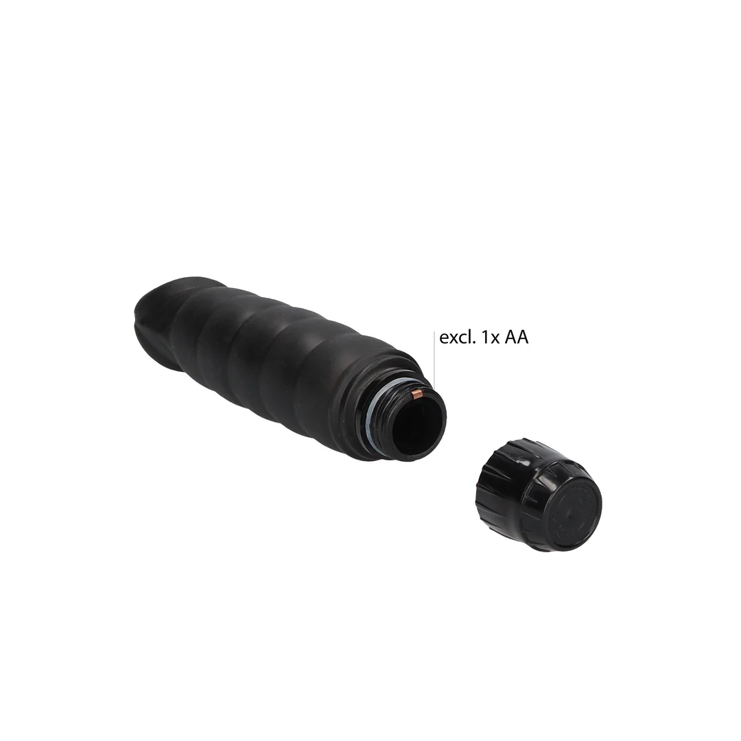 Ribbed Multispeed Vibrator - Black