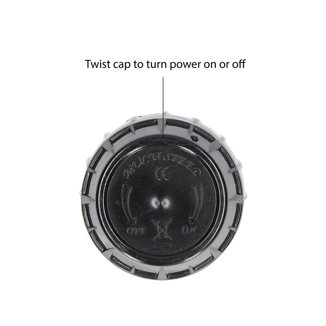 Ribbed Multispeed Vibrator - Black