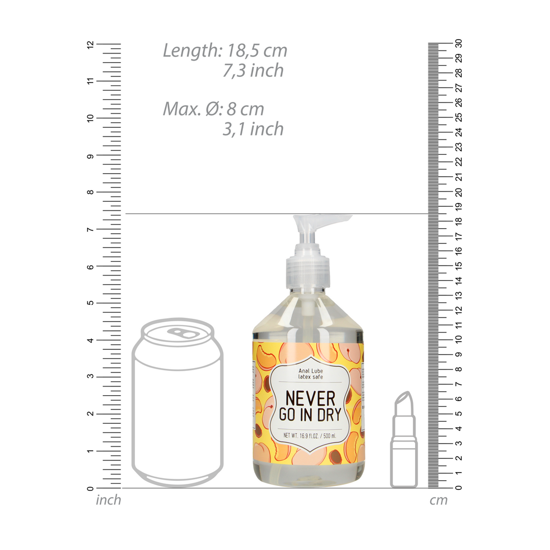 Never Go In Dry - Waterbased Anal Lubricant - 17 fl oz / 500 ml - Image 4