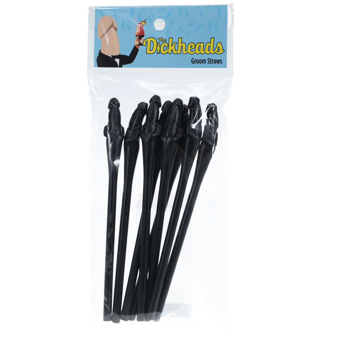 Groom Straws - Black - Image 2