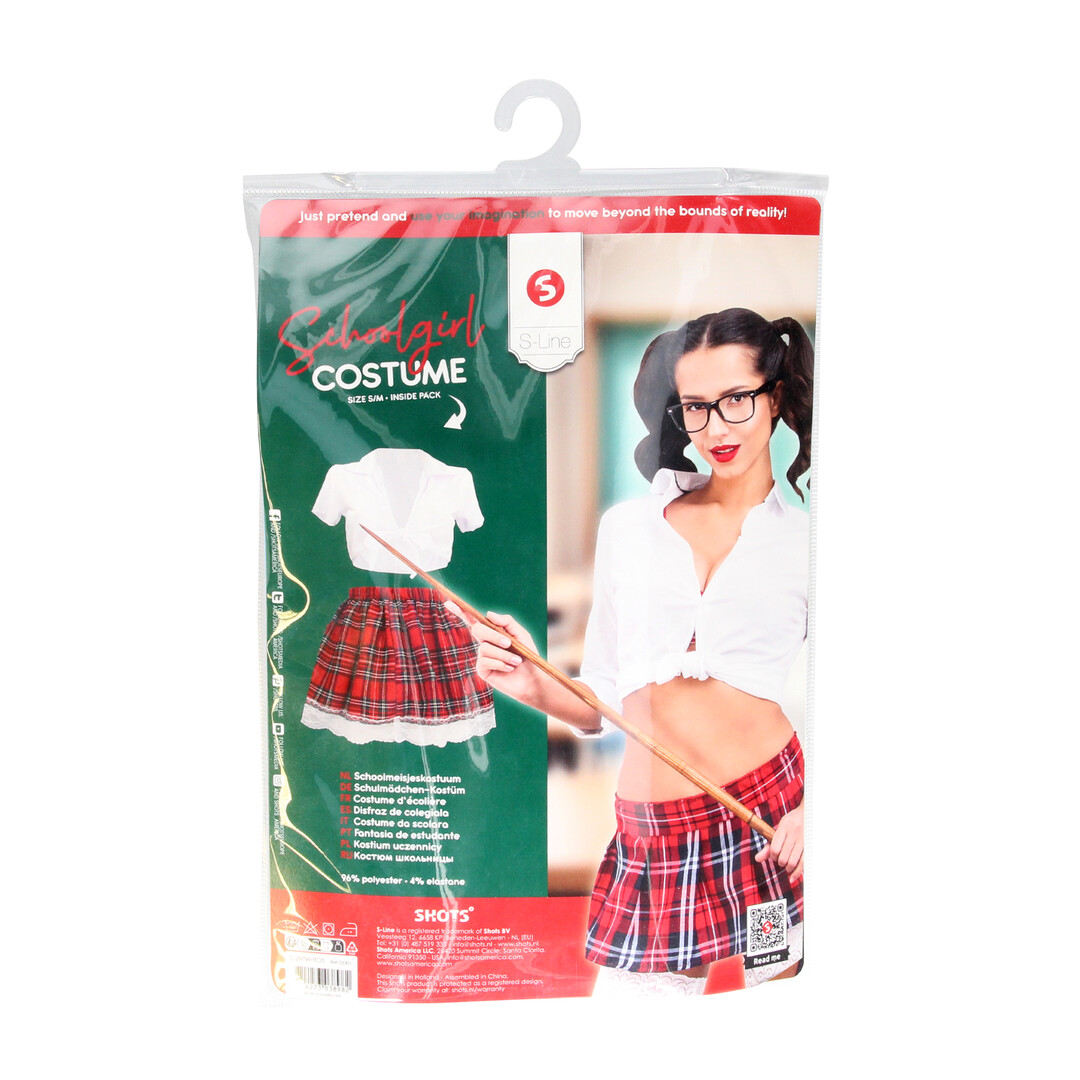 Schoolgirl Costume - S/M - White - Image 2