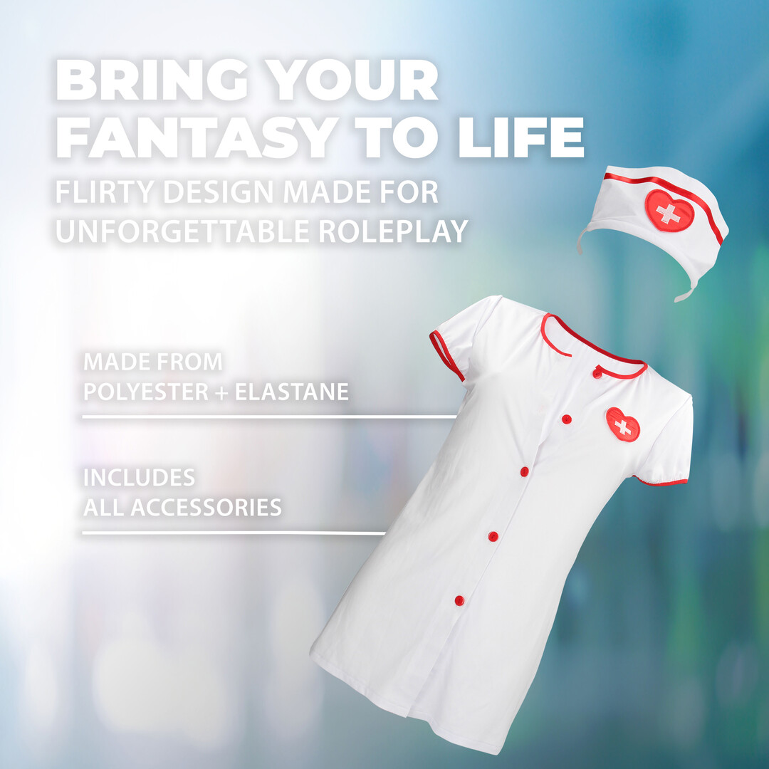 Nurse Costume - S/M - White - Image 5
