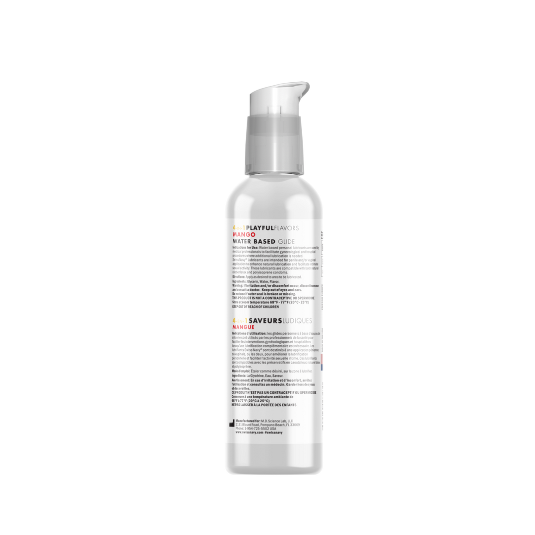 4 in 1 Playful Flavors - Lubricant with Mango Flavor - 4 fl oz / 118 ml - Image 2