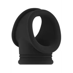 No.48 - Cockring with Ball Strap - Black