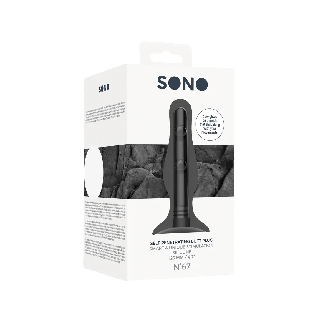 No. 67 - Self Penetrating Butt Plug - Black