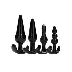 NO. 80 - 4-Piece Butt Plug Set - Black