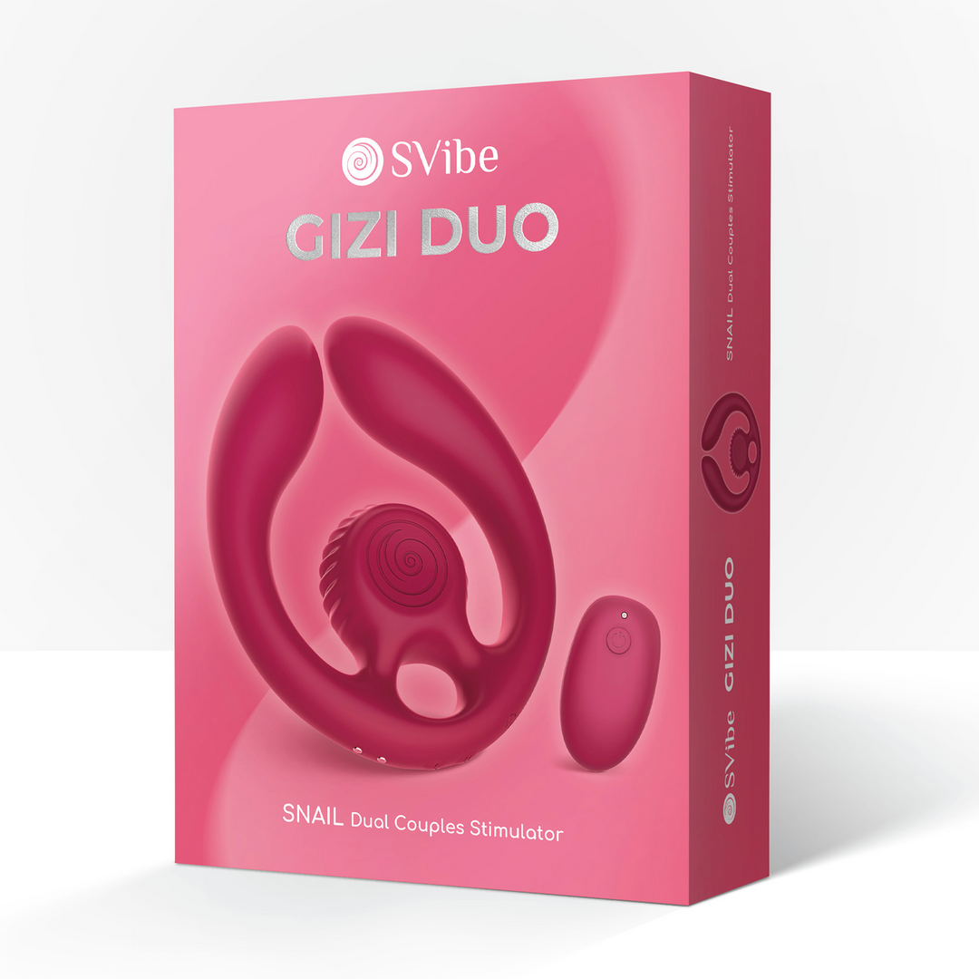GIZI Duo - Dual Couples Stimulator - Burgundy - Image 2
