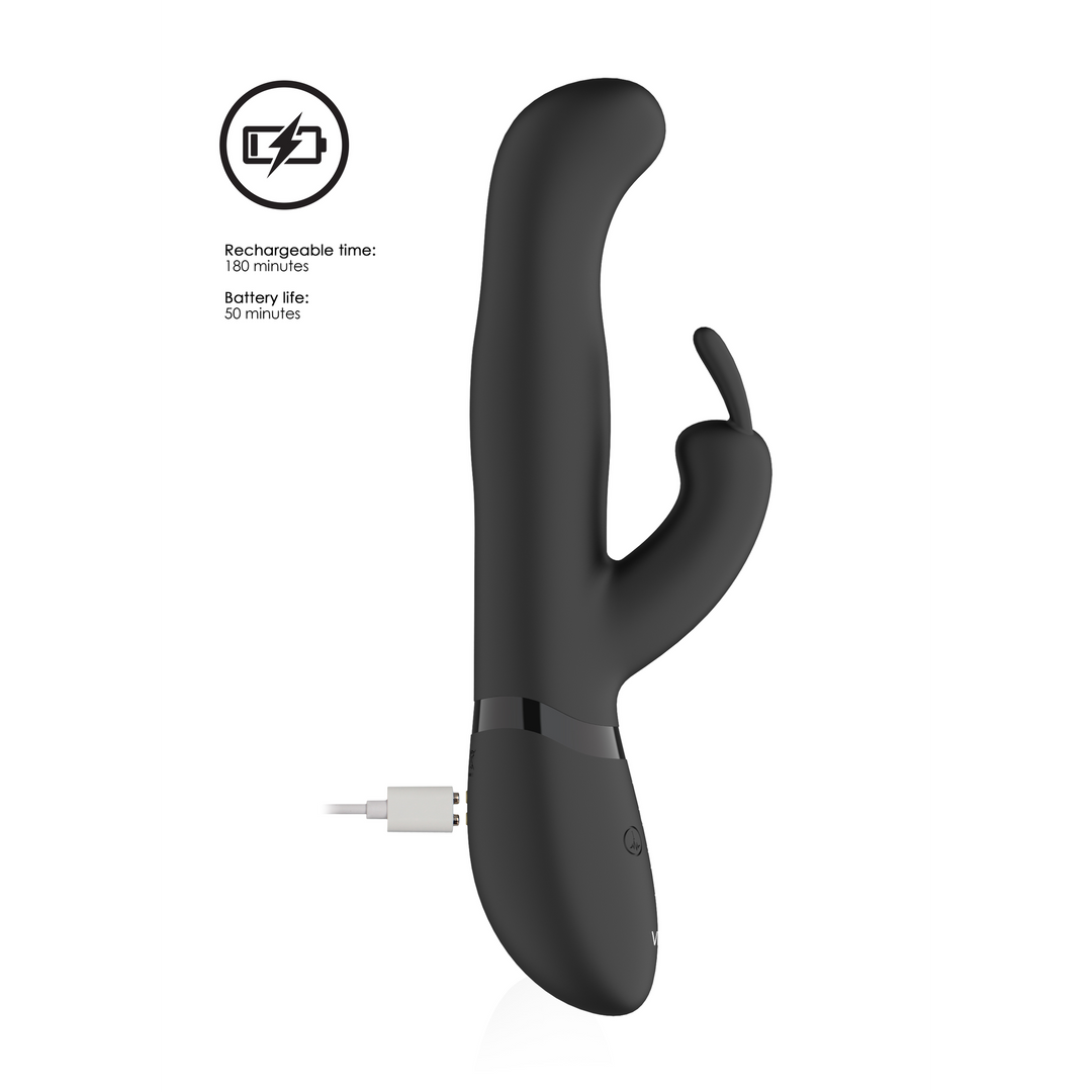 Izara - Rotating Beads Rabbit Vibrator - Black - Image 8