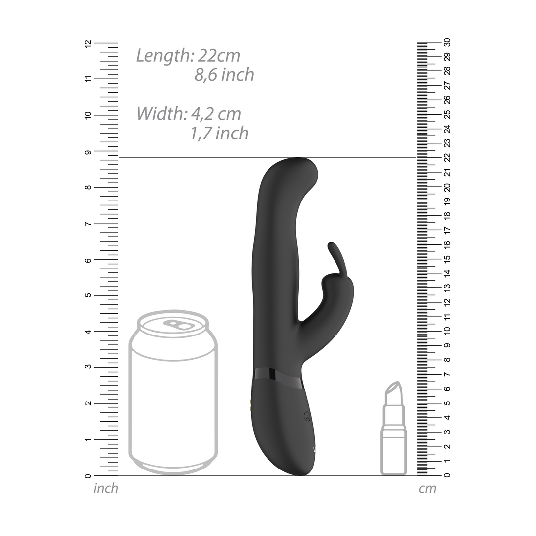 Izara - Rotating Beads Rabbit Vibrator - Black - Image 10