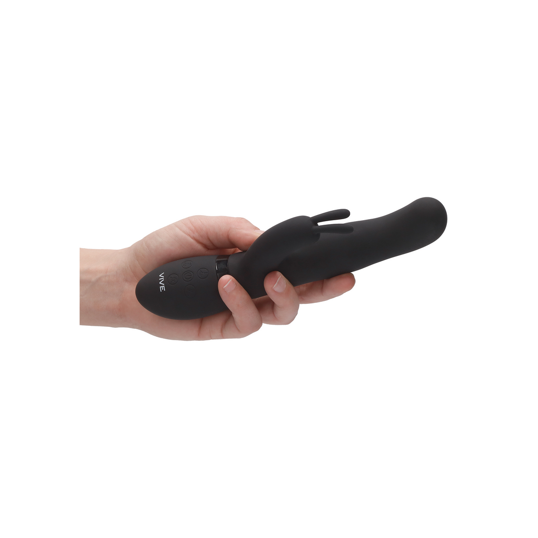 Izara - Rotating Beads Rabbit Vibrator - Black - Image 11