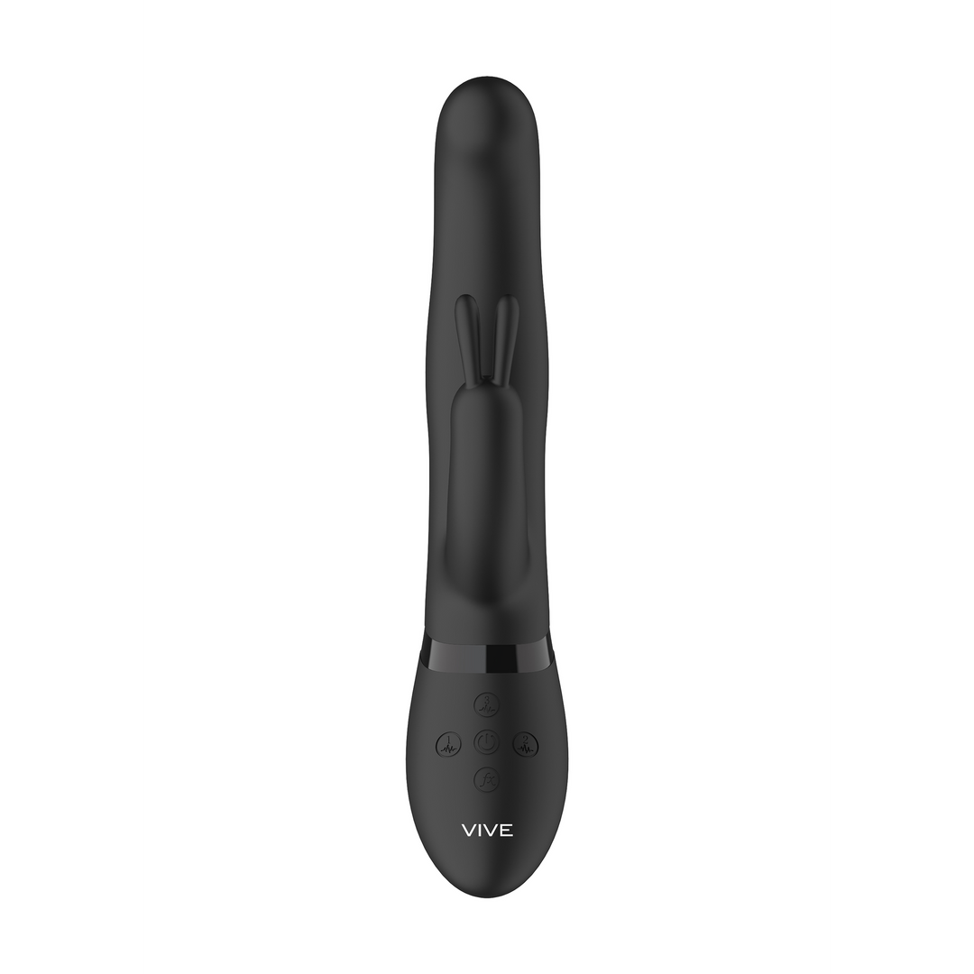 Izara - Rotating Beads Rabbit Vibrator - Black - Image 6