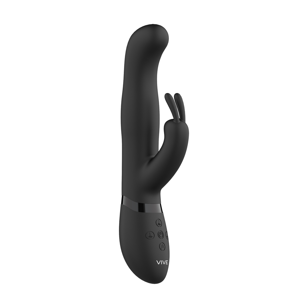 Izara - Rotating Beads Rabbit Vibrator - Black - Image 12