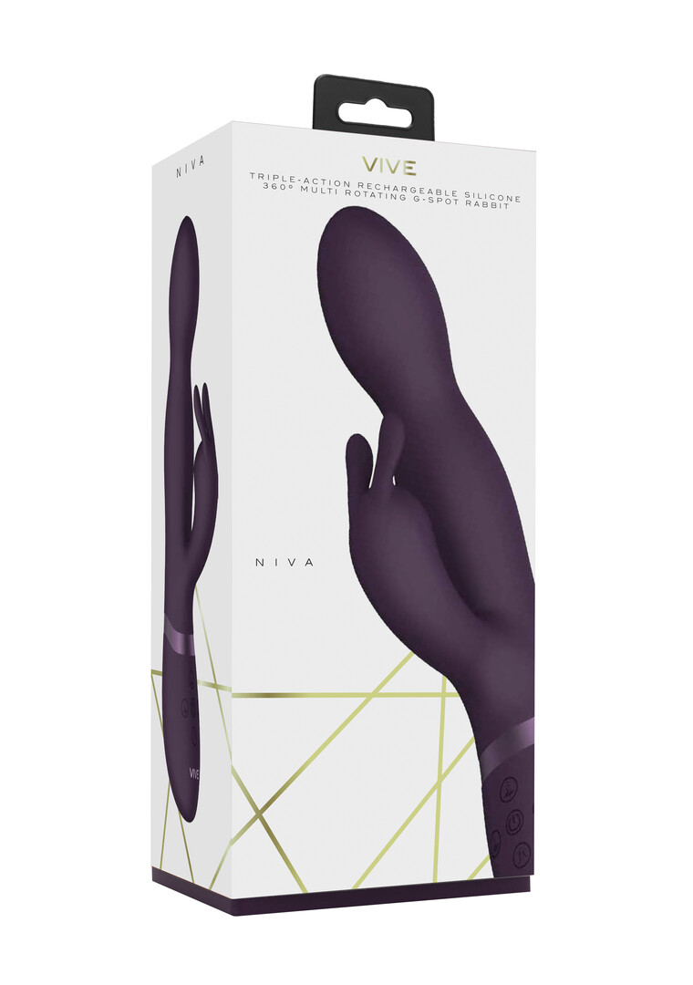 Niva - Rotating Rabbit Vibrator - Purple - Image 2