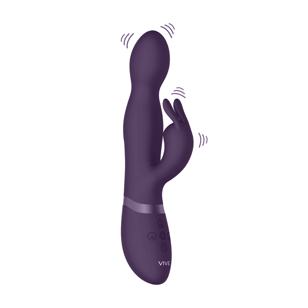 Niva - Rotating Rabbit Vibrator - Purple - Image 4