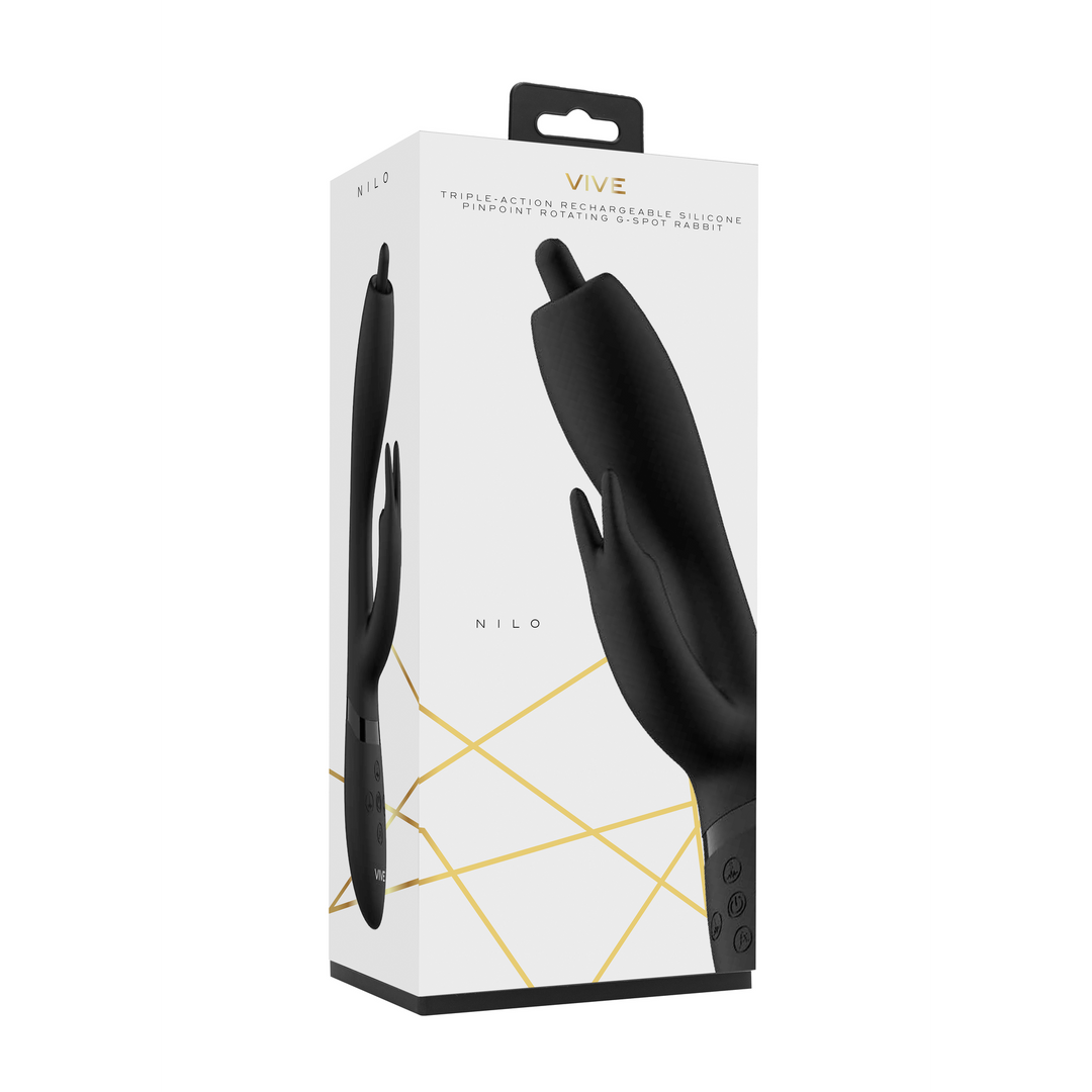 Nilo - Pinpoint Rotating G-spot Rabbit - Black - Image 2