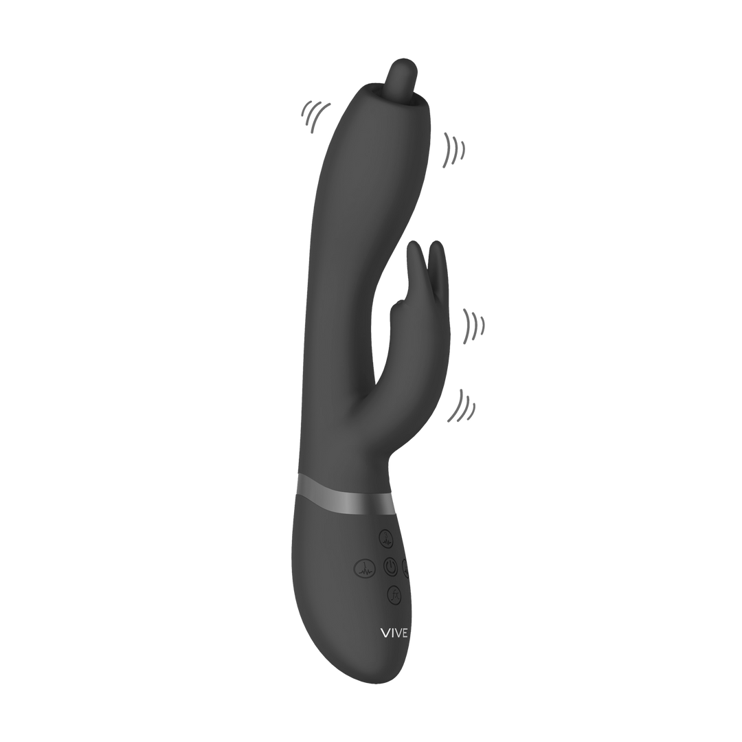 Nilo - Pinpoint Rotating G-spot Rabbit - Black - Image 4