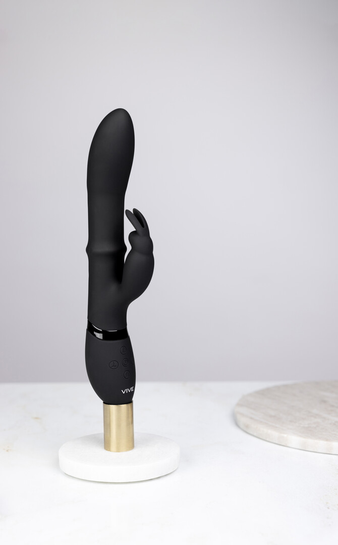 Halo - Ring Rabbit Vibrator - Black - Image 9