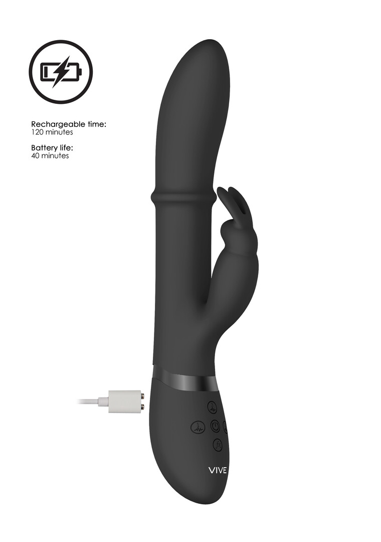 Halo - Ring Rabbit Vibrator - Black - Image 10