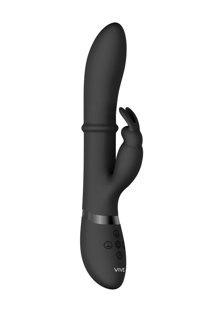 Halo - Ring Rabbit Vibrator - Black - Image 4