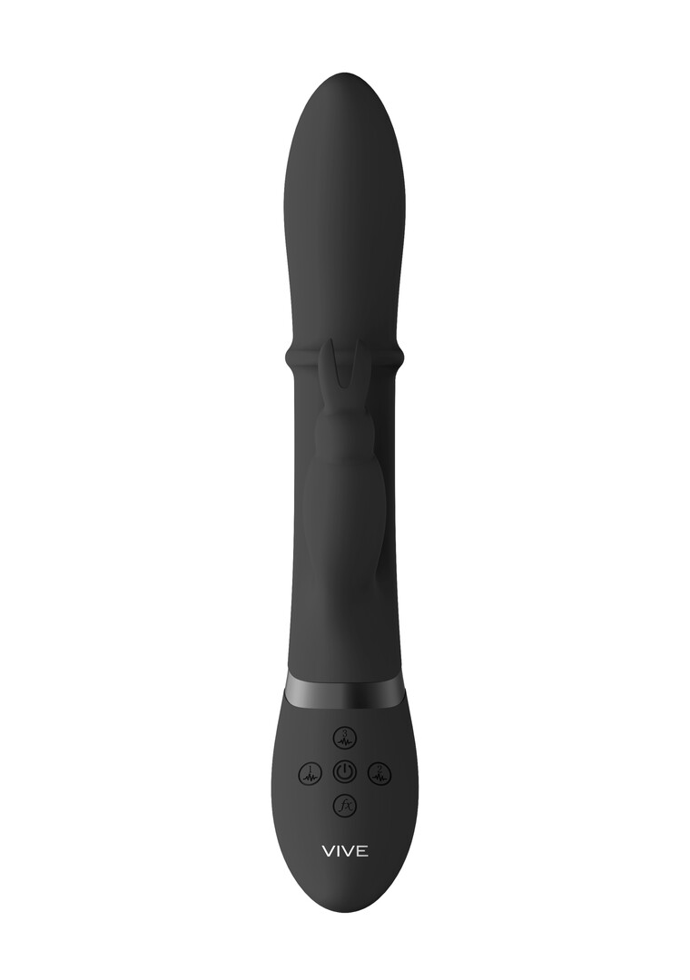 Halo - Ring Rabbit Vibrator - Black - Image 5