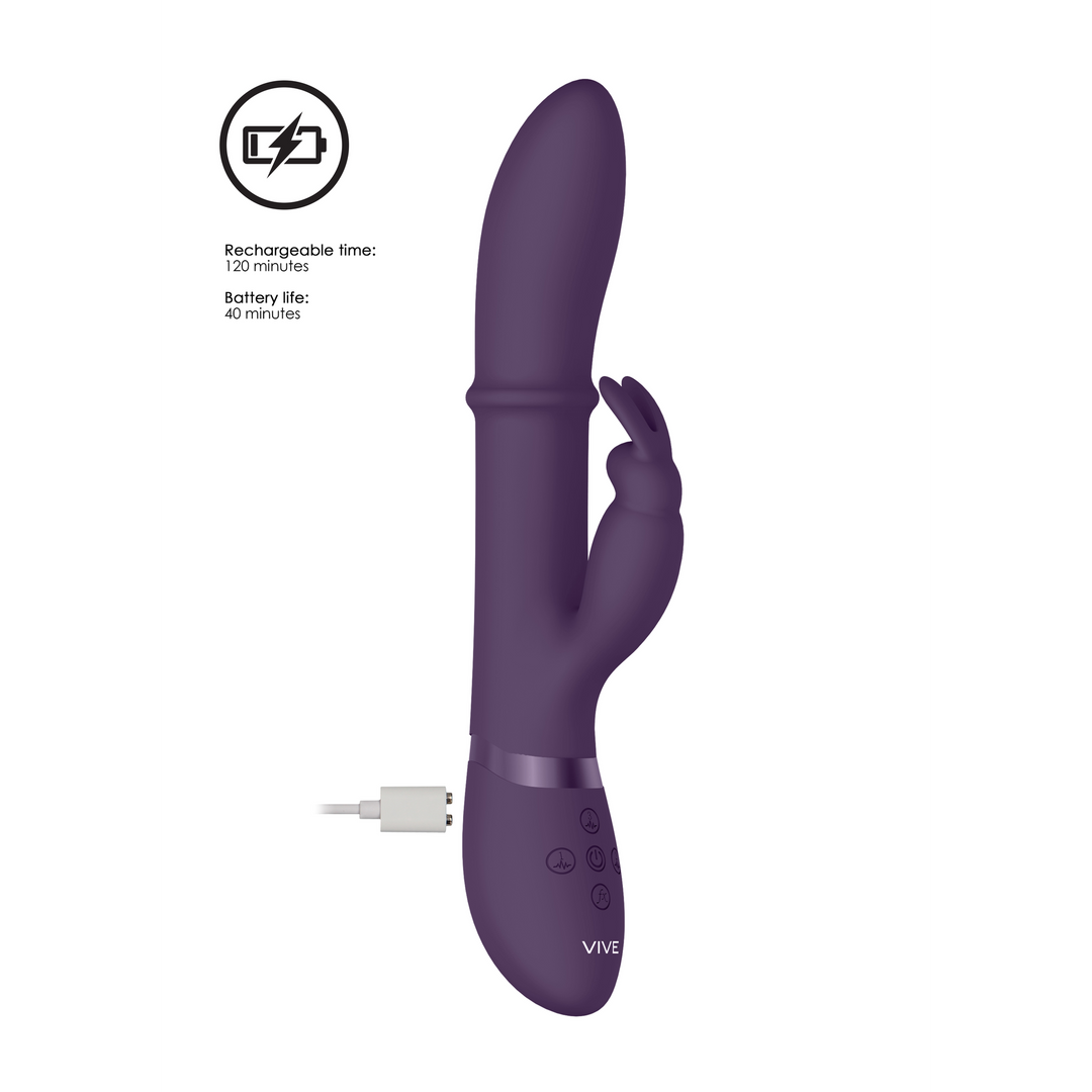Halo - Ring Rabbit Vibrator - Purple - Image 9