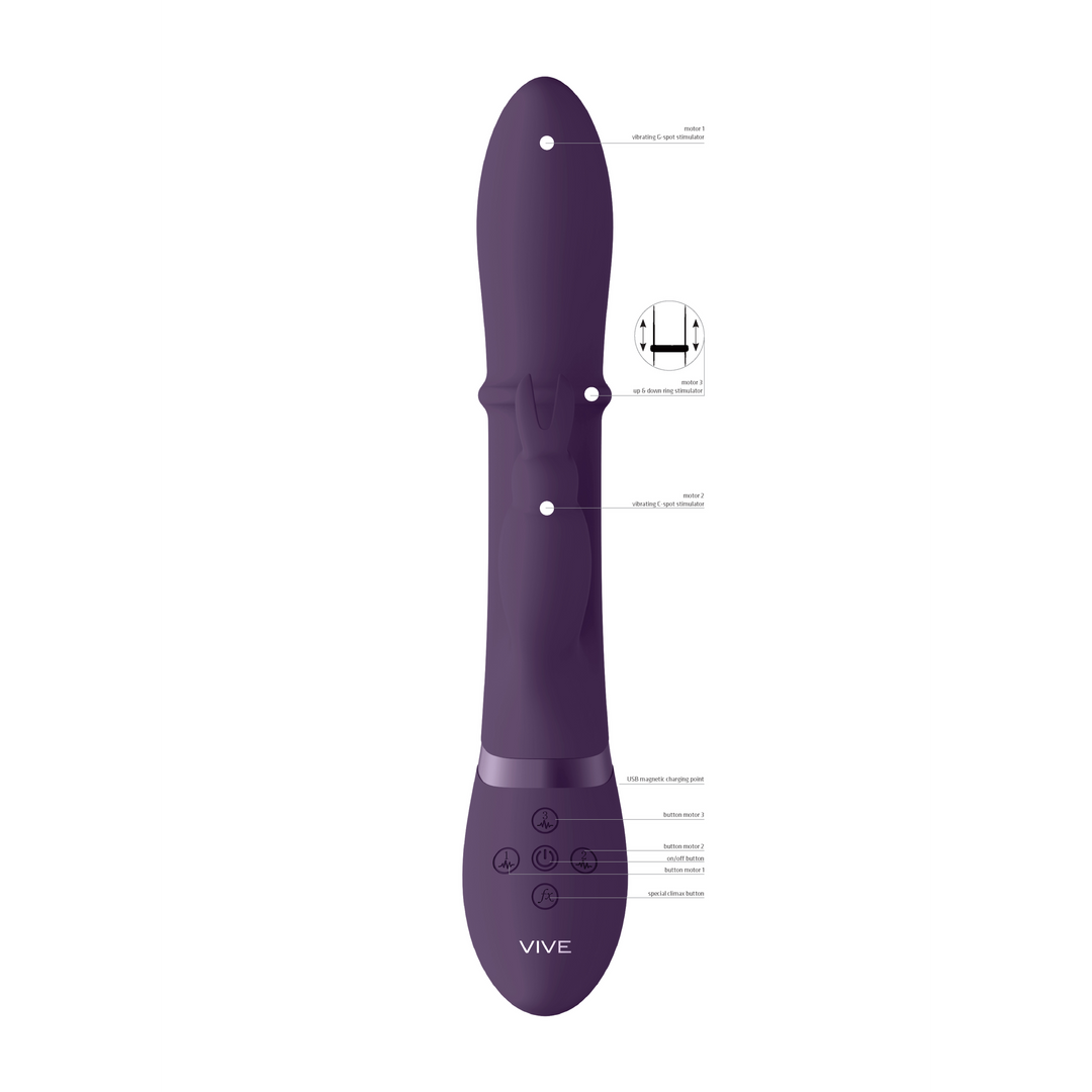 Halo - Ring Rabbit Vibrator - Purple - Image 10