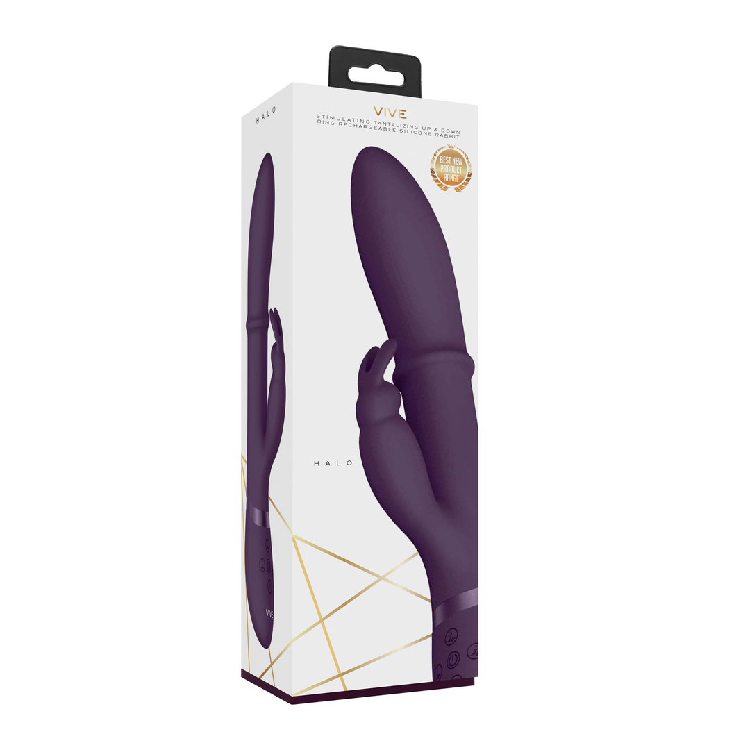 Halo - Ring Rabbit Vibrator - Purple - Image 2