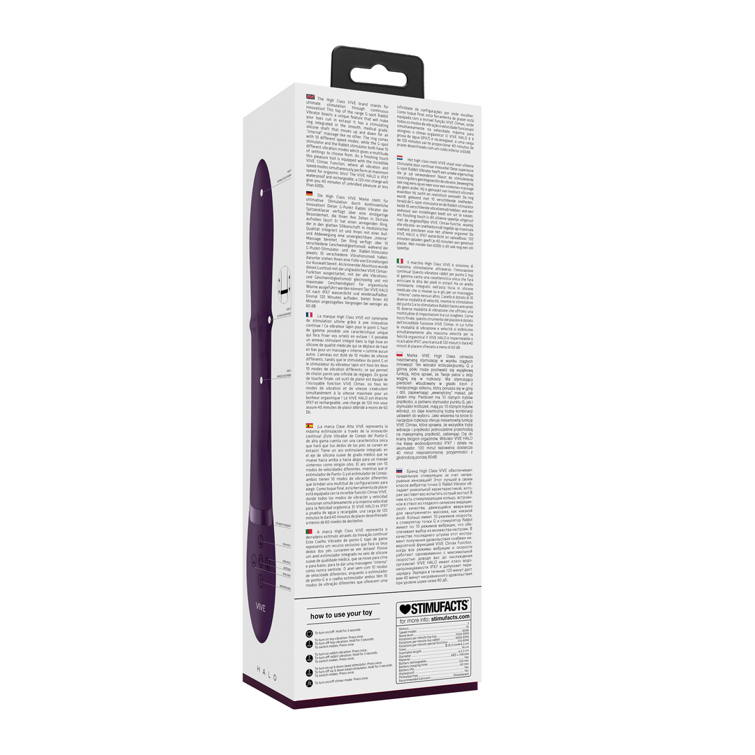 Halo - Ring Rabbit Vibrator - Purple - Image 3