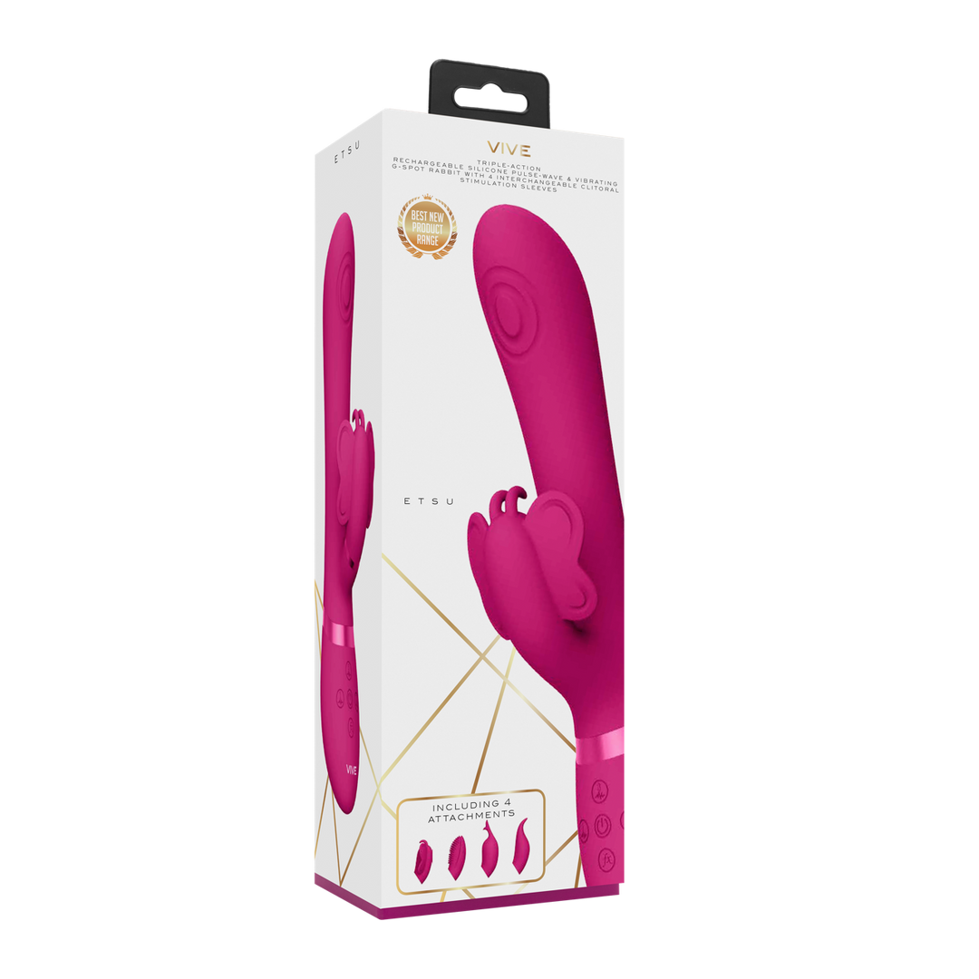 Etsu - Pulse Wave G-Spot Rabbit Clitoral Stimulator - Pink - Image 2