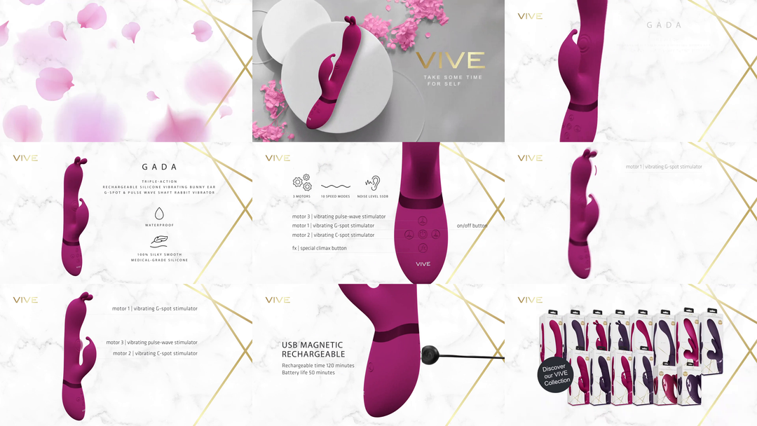 Gada - Vibrating Bunny Ear G-Spot Rabbit with Pulse Wave Shaft - Image 8