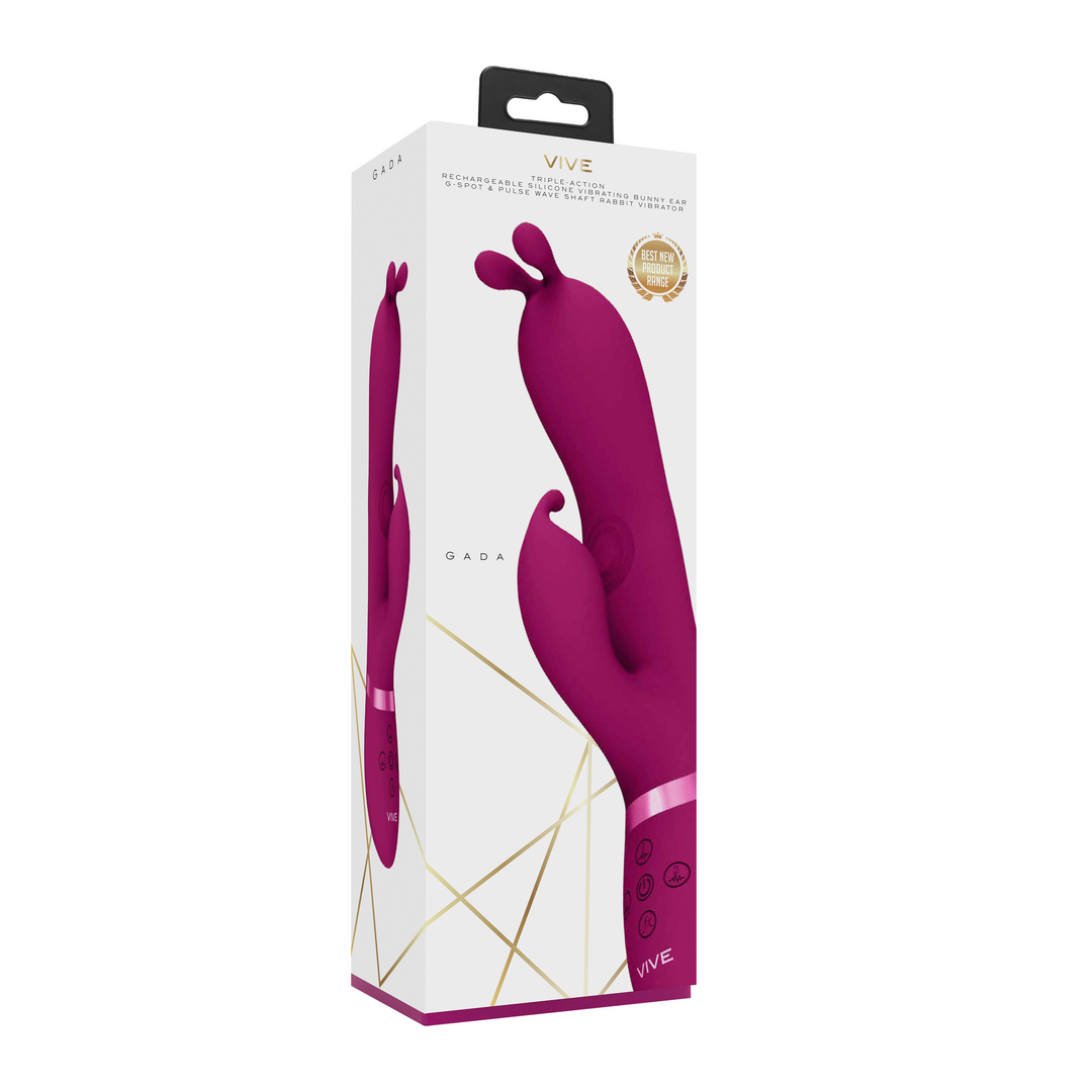 Gada - Vibrating Bunny Ear G-Spot Rabbit with Pulse Wave Shaft - Image 2