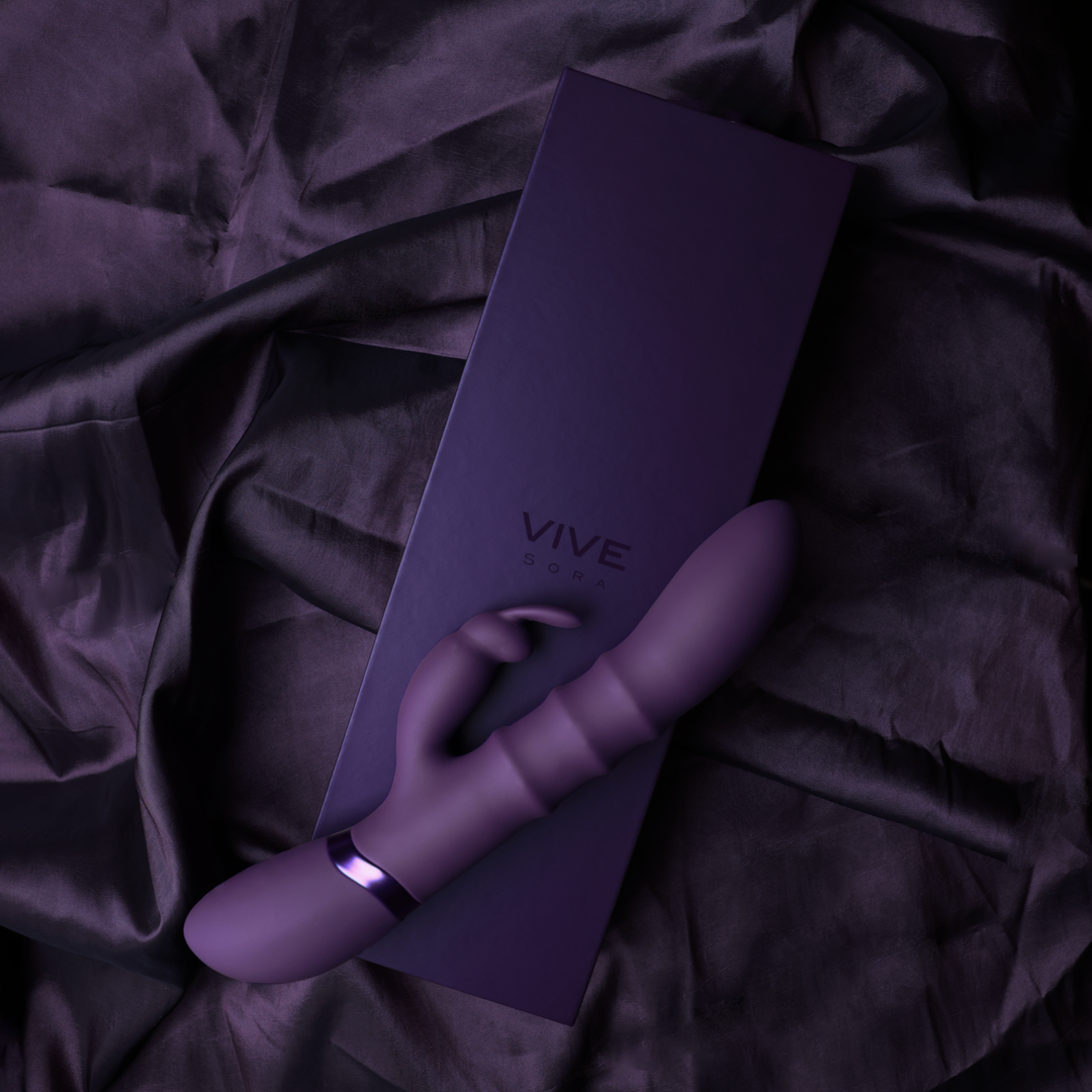 Sora - Up Down Stimulating Rings, Vibrating G-Spot Rabbit - Purple - Image 6