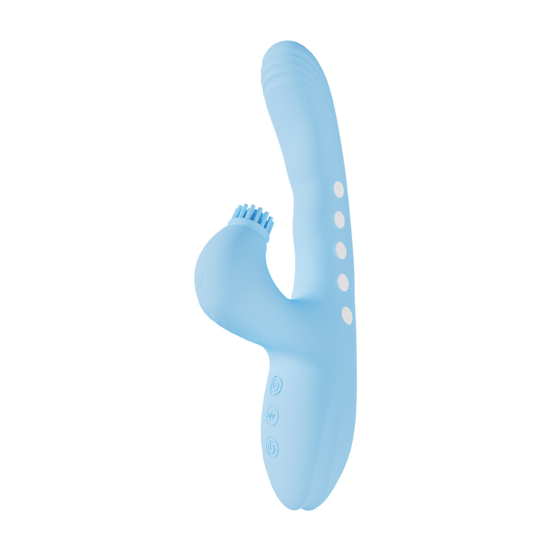 Andria - G-Spot Vibrating and Tap Clit Stimulator with LED - Blue - Image 3